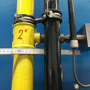 gas flow meter deltaflowC for gas line to industrial burner