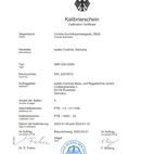 Coriolis PtB Kalibrierergebnis Seite 1